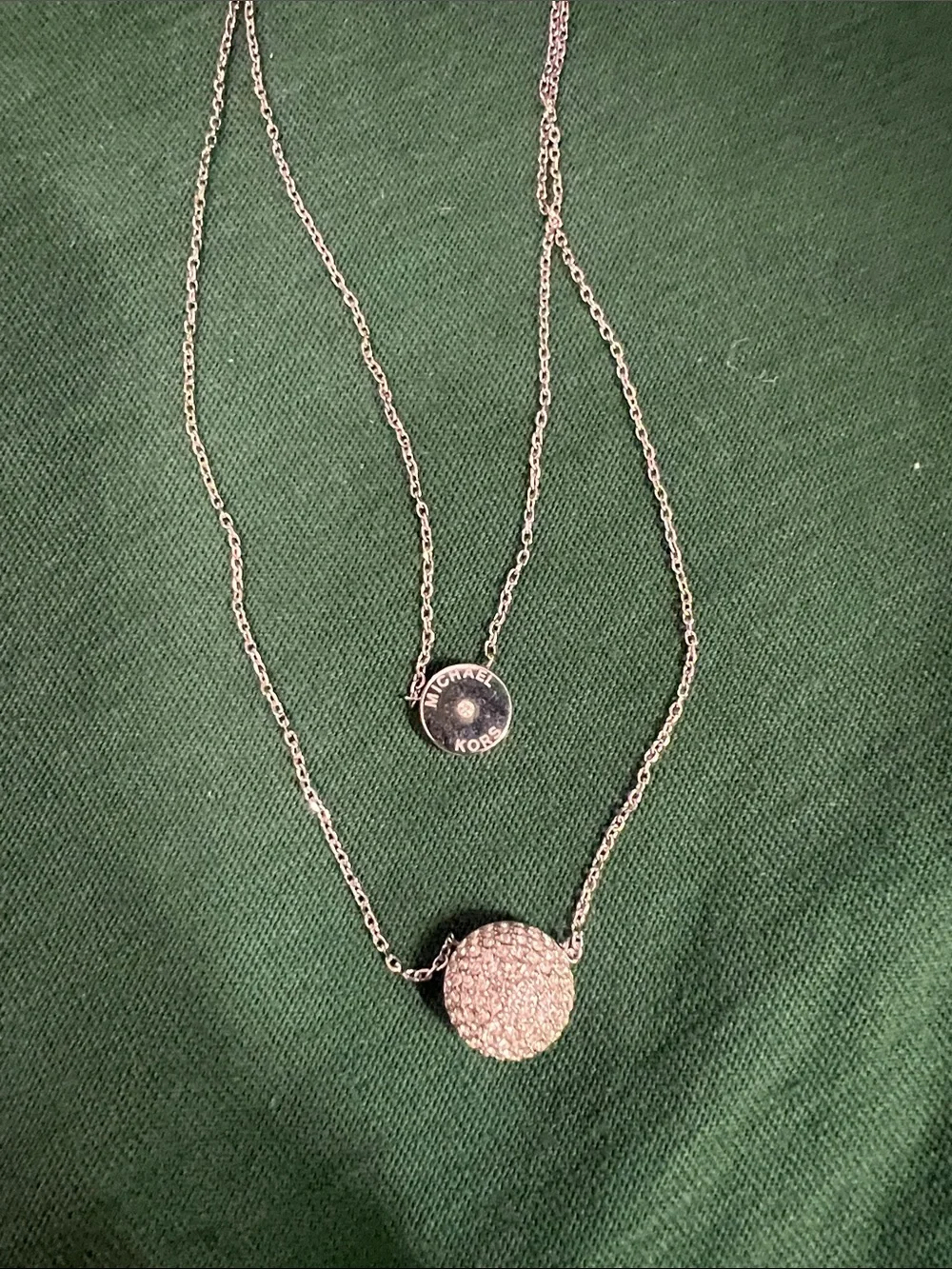 Michael Kors Silver Double-Layer Necklace